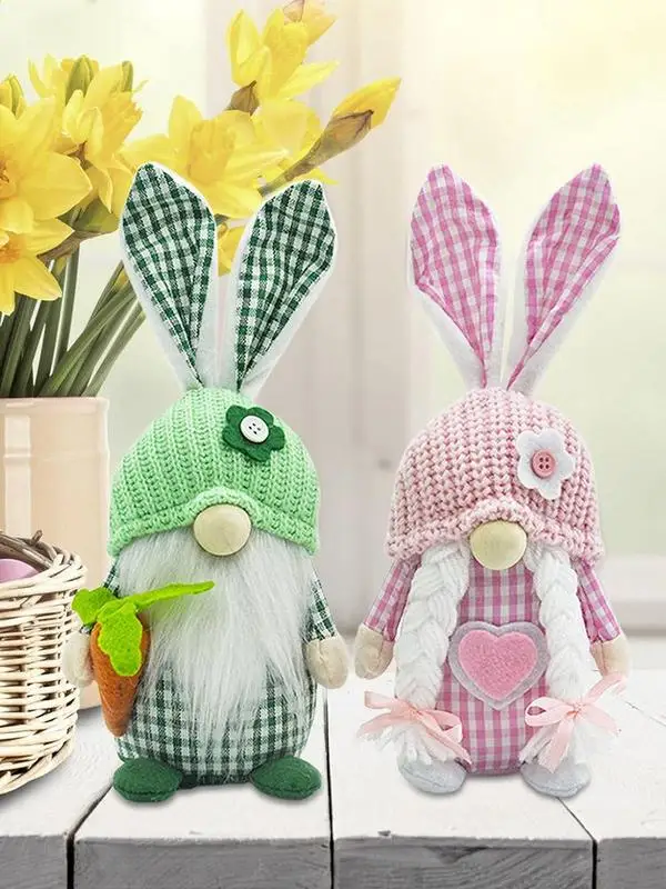 2pcs Easter Gnomes Decorations Plush Bunny Gnome Swedish Tomte Elf Dwarf Stuffed Faceless Doll Ornaments Figurine
2pcs Easter Gnomes Decorations Plush Bunny Gnome Swedish Tomte Elf Dwarf Stuffed Faceless Doll Ornaments Figurine