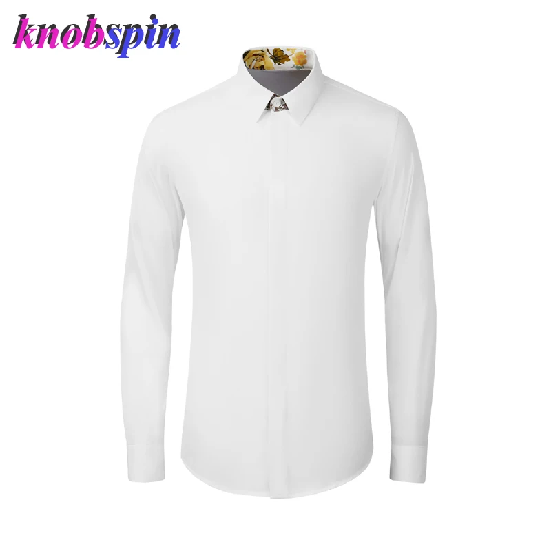 Elegant Cotton Shirt Men Casual Slim Long Sleeve Business Male Dress Shirts Floral Collar Print Chemise homme Plus Size Camisas
Elegant Cotton Shirt Men Casual Slim Long Sleeve Business Male Dress Shirts Floral Collar Print Chemise homme Plus Size Camisas