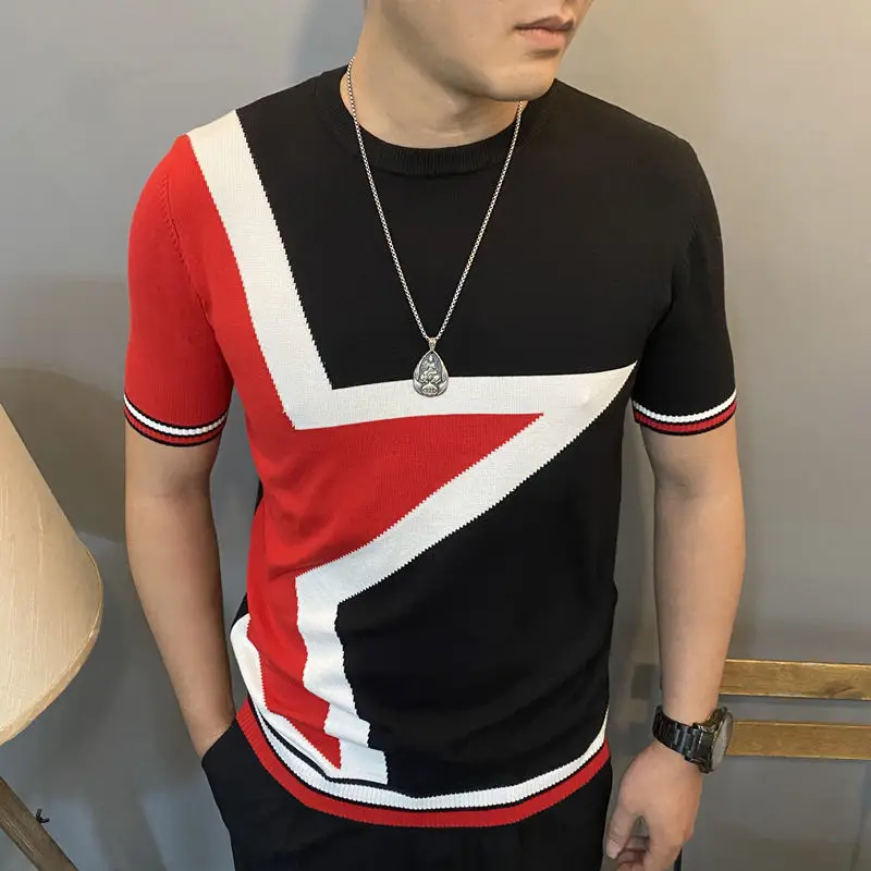 Autumn and Winter Men's Slim Short Sleeve Sweater 2022 New Sweater Korean Jacquard Slim Fit Large Size Half Sleeve Sweater
Autumn and Winter Men's Slim Short Sleeve Sweater 2022 New Sweater Korean Jacquard Slim Fit Large Size Half Sleeve Sweater