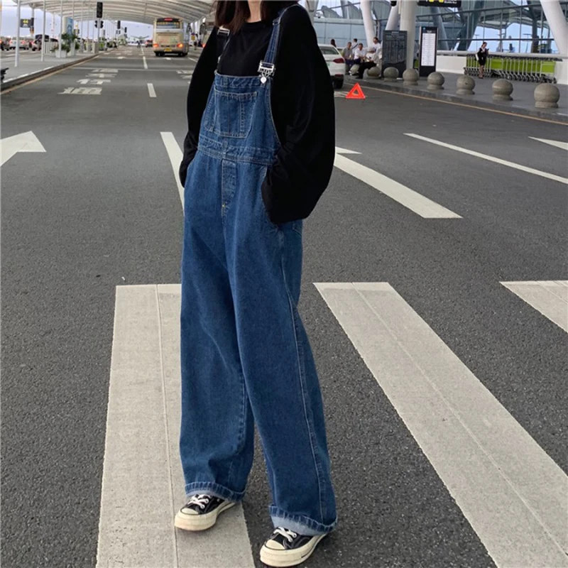 Summer denim work clothes Female denim jumpsuit Korean-style loose straight wide leg jeans suspenders
Summer denim work clothes Female denim jumpsuit Korean-style loose straight wide leg jeans suspenders