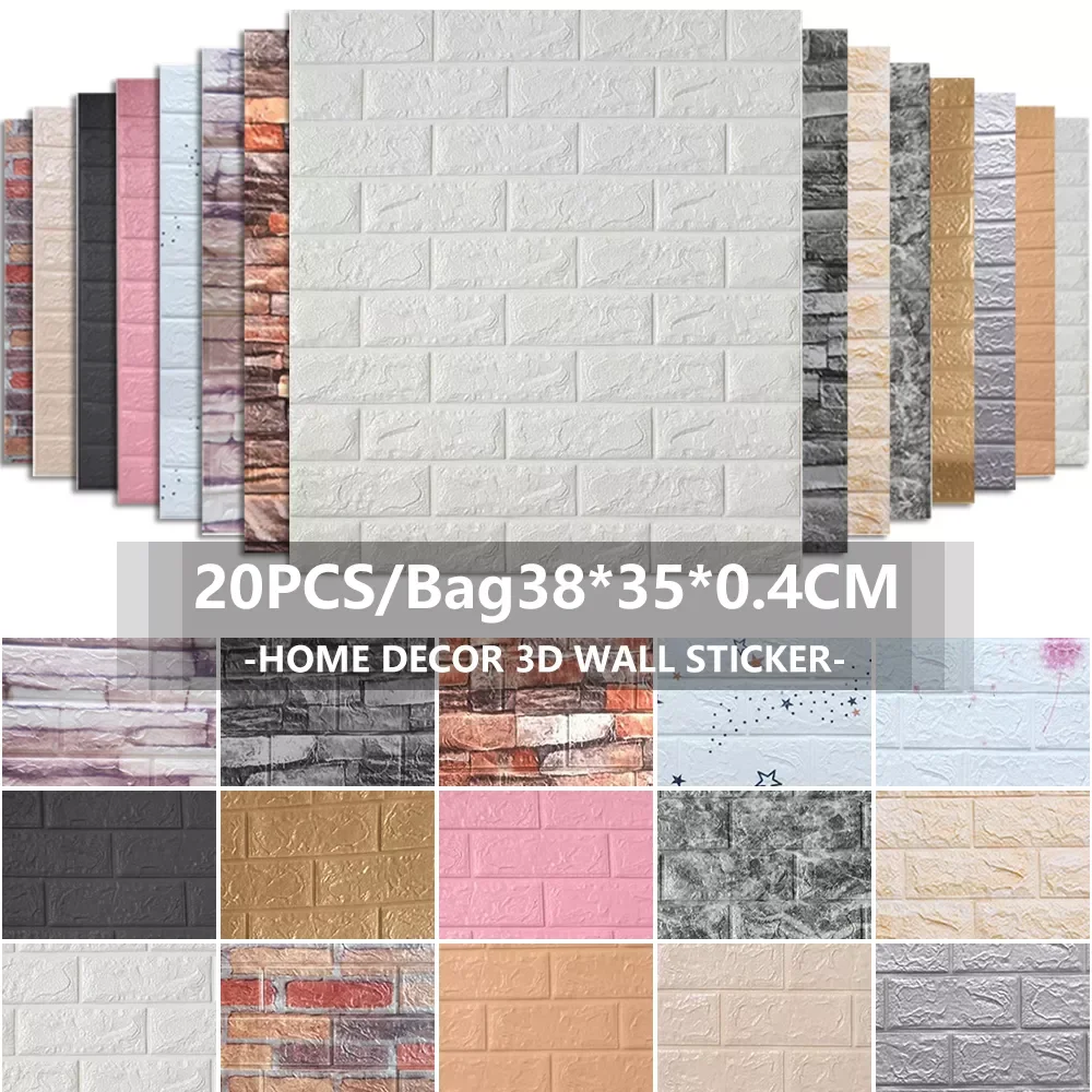 20Pcs Self adhesive Waterproof TV Background Brick Wallpapers 3D Wall Sticker Living Room Wallpaper Mural Bedroom Decorative
20Pcs Self adhesive Waterproof TV Background Brick Wallpapers 3D Wall Sticker Living Room Wallpaper Mural Bedroom Decorative