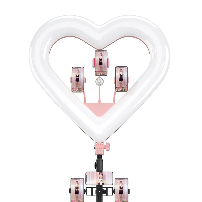 18 19 20 21 inch Heart-Shaped Selfie RGB Ring Light LED Remote Control 3 Phone Brackets 2m Tripod
18 19 20 21 inch Heart-Shaped Selfie RGB Ring Light LED Remote Control 3 Phone Brackets 2m Tripod