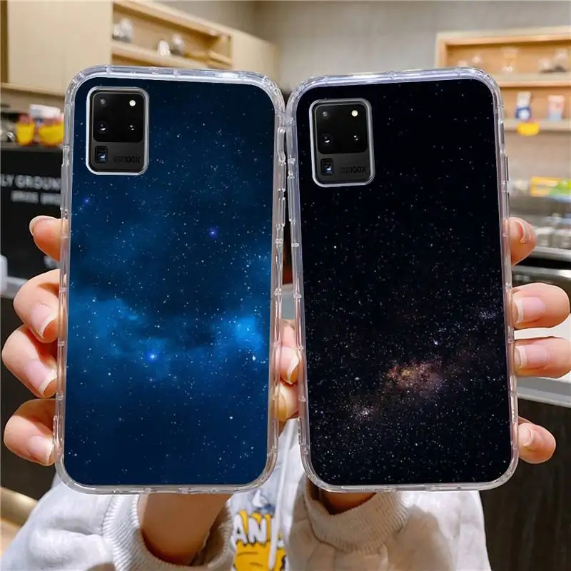 

Starry Sky Phone Case For Samsung Galaxy S10 S10e S8 S9 Plus S7 A70 Edge Note10 Transparent Cove