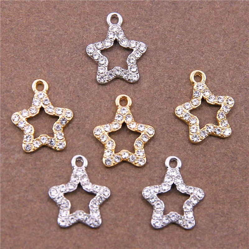 6 шт., 16*13 мм, Полые Подвески в виде мини-звезд
6 шт., 16*13 мм, Полые Подвески в виде мини-звезд