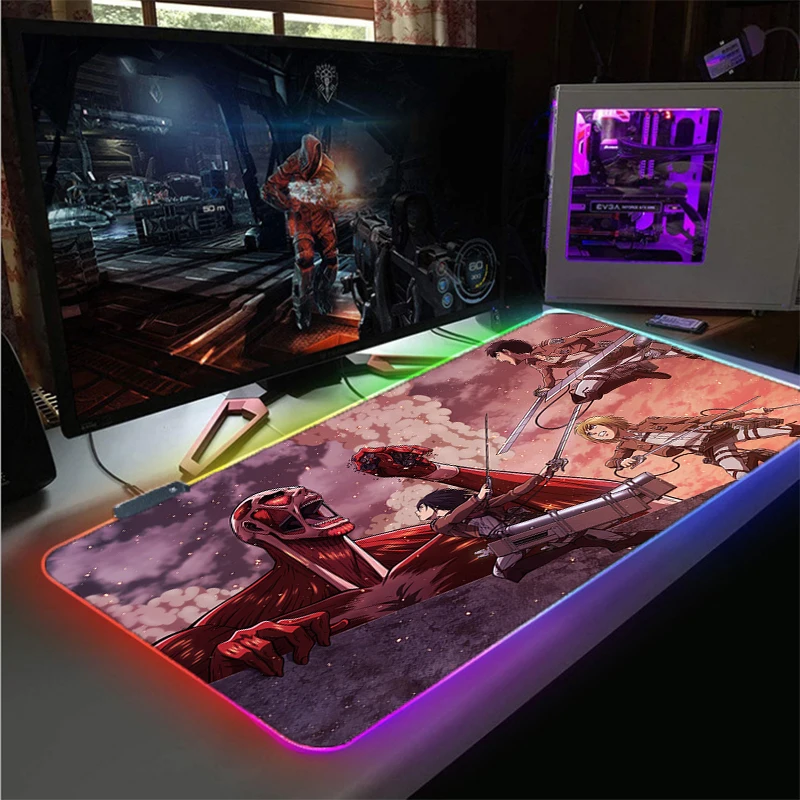 RGB Mouse Pad Attack on LOGO Titan Computer Gaming Mousepad Keyboard Pad To Mouse pad mouse PC LOL CSGO Gamer Mouse Mice Mats
RGB Mouse Pad Attack on LOGO Titan Computer Gaming Mousepad Keyboard Pad To Mouse pad mouse PC LOL CSGO Gamer Mouse Mice Mats