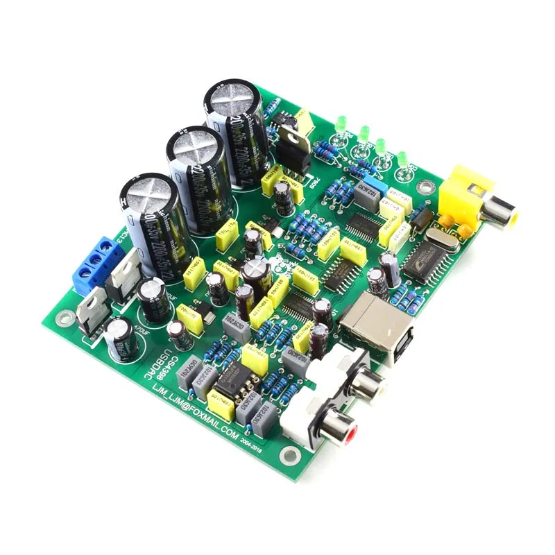 

DLHiFi LJM CS4398 CS8416 DAC With USB Coaxial Input 24bit 192K Decoder DIY Kit Finished Board For HiFi Amplifier