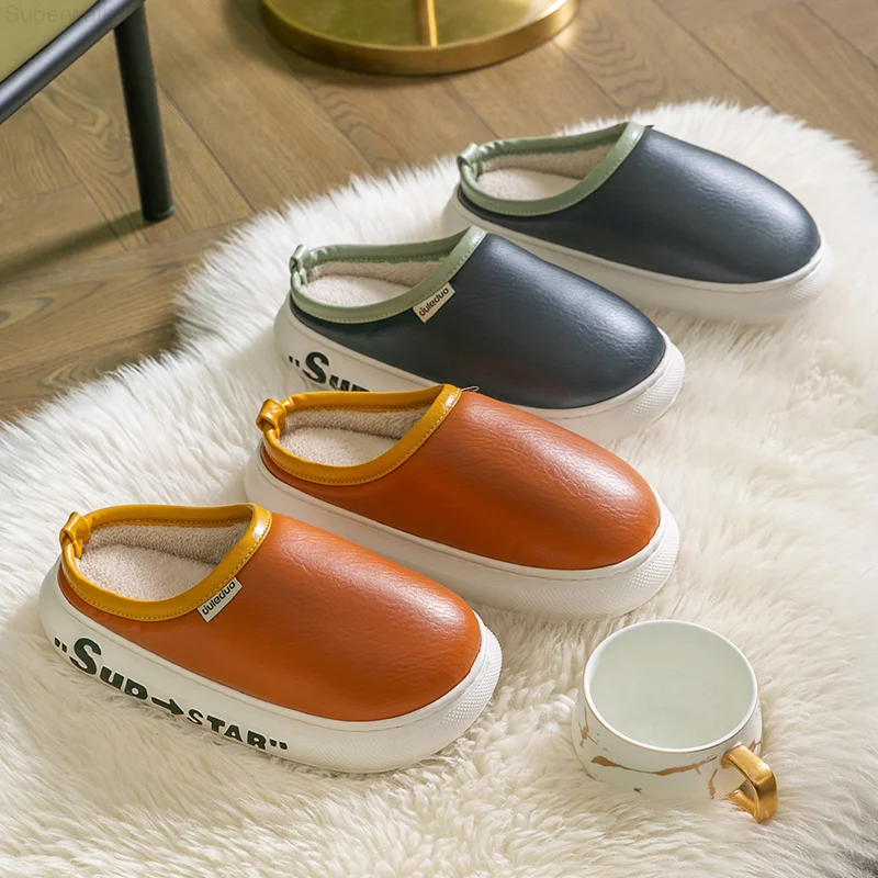2021 New Autumn Unisex Cotton Slippers Indoor Warm Home Shoes Solid-Color Waterproof Soft Thick Sole Furry Women Men Slides EVA
2021 New Autumn Unisex Cotton Slippers Indoor Warm Home Shoes Solid-Color Waterproof Soft Thick Sole Furry Women Men Slides EVA
