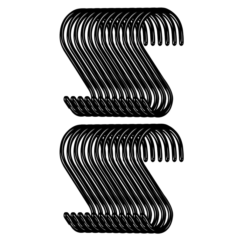 24 Pack 6 Inch Large Heavy Duty S Hooks For Hanging, Non Slip Rubber Coated S Hooks,Steel Metal Hooks For Hanging
24 Pack 6 Inch Large Heavy Duty S Hooks For Hanging, Non Slip Rubber Coated S Hooks,Steel Metal Hooks For Hanging
