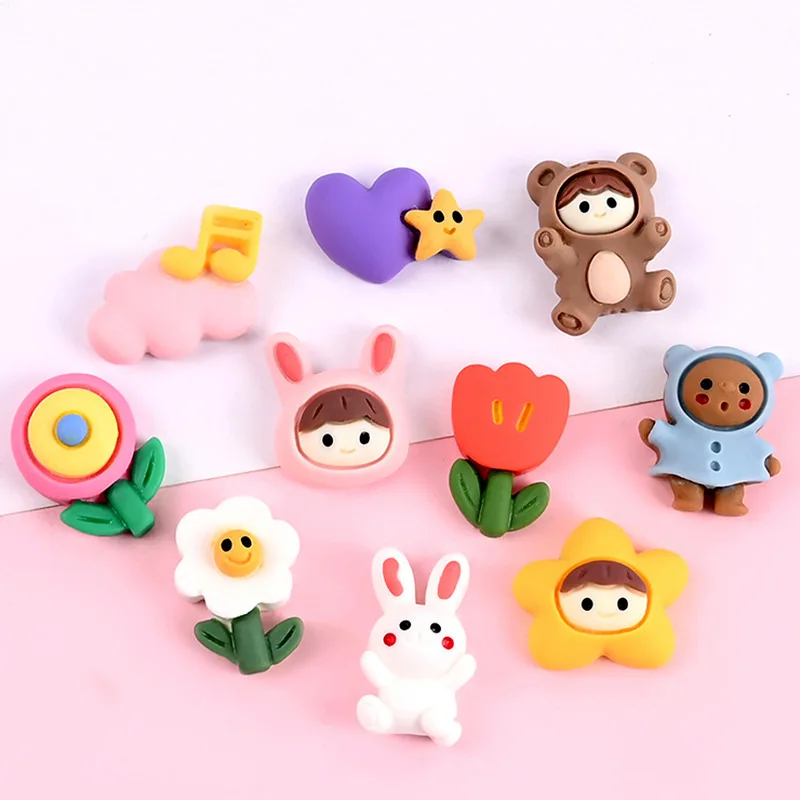 10pcs Diy Kawaii Cartoon Flower/animal Cabochons Craft Supplies Flatback Miniatures Embellishments Material Charm Jewelry Decor
10pcs Diy Kawaii Cartoon Flower/animal Cabochons Craft Supplies Flatback Miniatures Embellishments Material Charm Jewelry Decor
