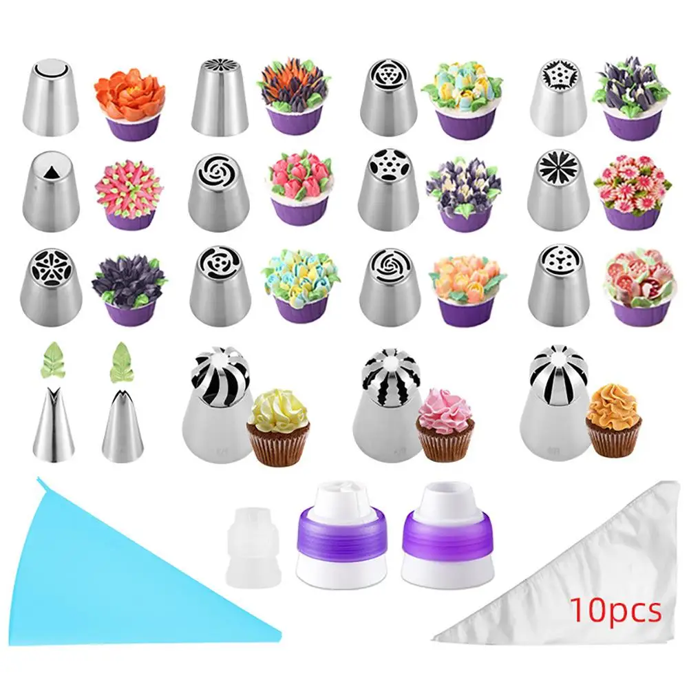 31pcs Cream Pastry Decorating Tips Set Russian Piping Nozzles Cake Nozzles Cupcake Baking Tools Stainless dropshipping
31pcs Cream Pastry Decorating Tips Set Russian Piping Nozzles Cake Nozzles Cupcake Baking Tools Stainless dropshipping