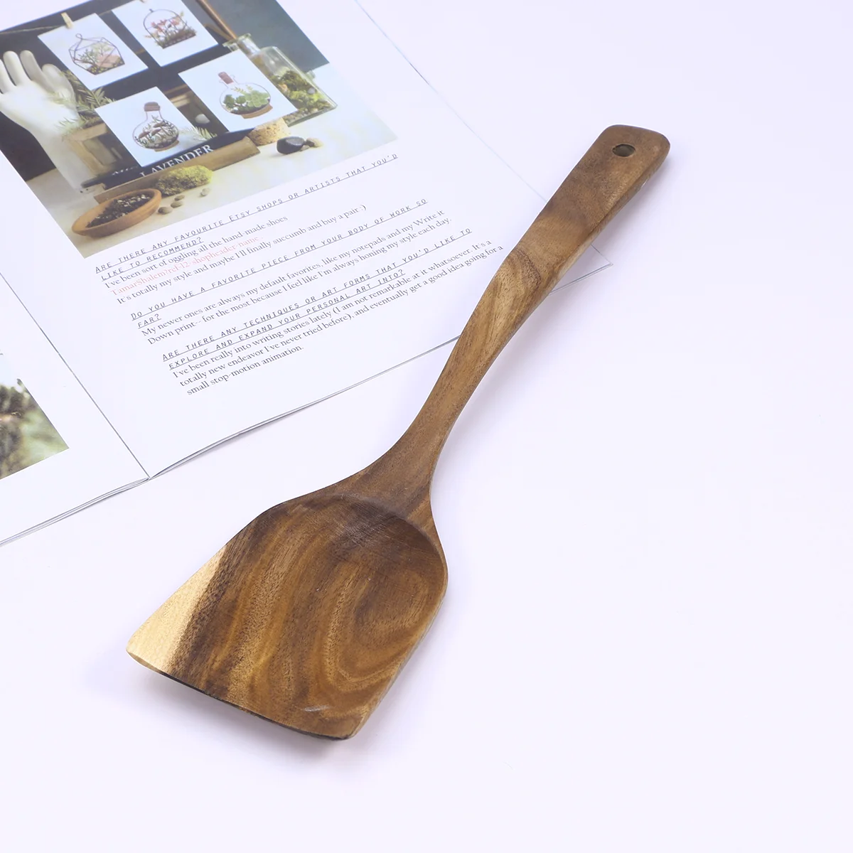 1PC Eco-Friendly Safe Household Practical Durable Teak Wood Flat Head Turner Spatula Spoon Cooking Utensils
1PC Eco-Friendly Safe Household Practical Durable Teak Wood Flat Head Turner Spatula Spoon Cooking Utensils