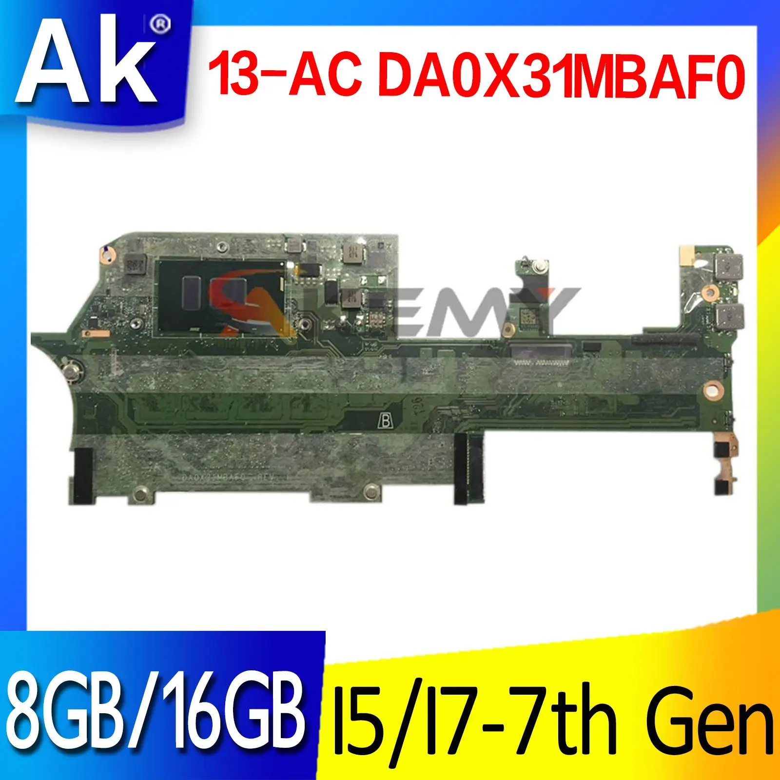 For HP Spectre X360 13-AC 13-W Laptop Motherboard DA0X31MBAF0 with I5 I7 7th Gen CPU 8G 16G RAM Mainboard 918044-601 907558-001
For HP Spectre X360 13-AC 13-W Laptop Motherboard DA0X31MBAF0 with I5 I7 7th Gen CPU 8G 16G RAM Mainboard 918044-601 907558-001