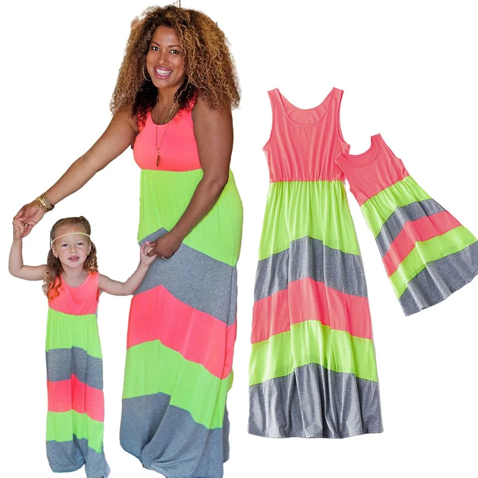 Maxi Dress Kids Clothes Girls Tank Mother and Daughter Matching Clothing Patchwork Baby Girl Spaghetti Strap Summer Dresses
Maxi Dress Kids Clothes Girls Tank Mother and Daughter Matching Clothing Patchwork Baby Girl Spaghetti Strap Summer Dresses