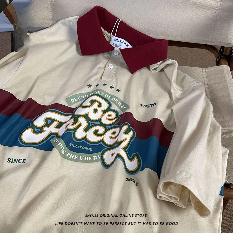 American retro 2023 summer new Polo collar short- sleeved T-shirt female ins trendy brand loose slim couple half sleeved top
American retro 2023 summer new Polo collar short- sleeved T-shirt female ins trendy brand loose slim couple half sleeved top