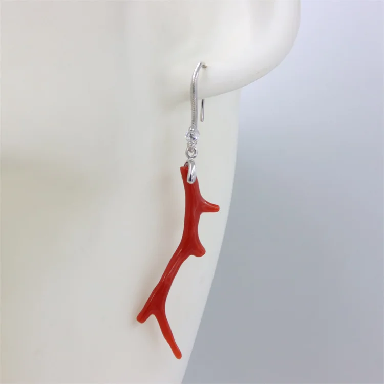 ZFSILVER Nature Red Sea Bamboo Coral Stud Earrings Eardrop Ear Hook For Women Tree Branch Dangle Girl Jewelry Accessories Party
ZFSILVER Nature Red Sea Bamboo Coral Stud Earrings Eardrop Ear Hook For Women Tree Branch Dangle Girl Jewelry Accessories Party