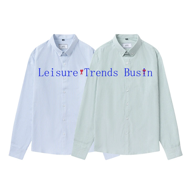 AMI Alexandre Mattiussi 2022 New Love Cardigan Long Sleeve Fresh Sweet Single Breasted Cotton Solid Color Men's And Women's Shir 
AMI Alexandre Mattiussi 2022 New Love Cardigan Long Sleeve Fresh Sweet Single Breasted Cotton Solid Color Men's And Women's Shir