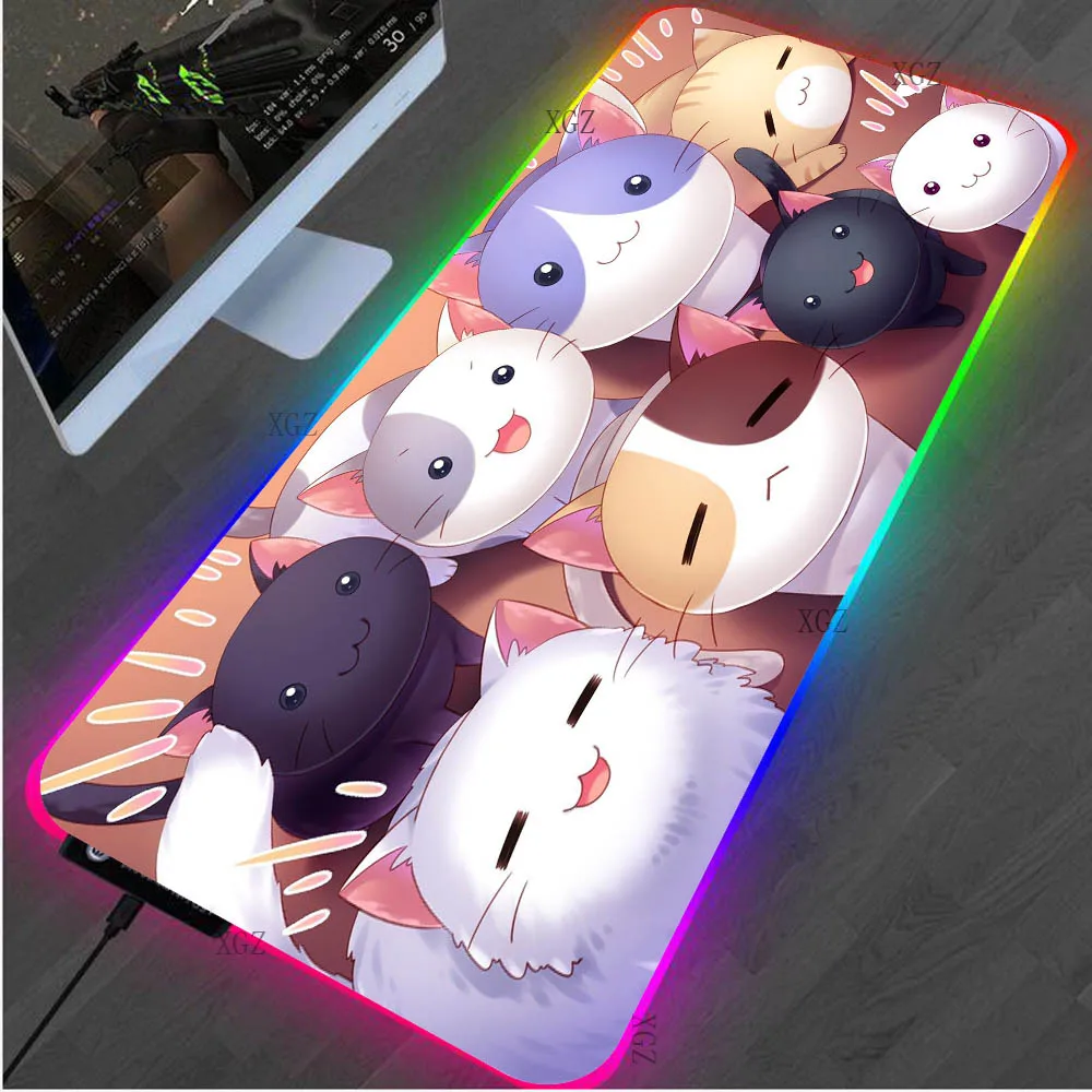 XGZ Kawaii Mouse Pad XXL Cute Cat RGB Computer Notebook PC Gamer Keyboard Carpet Mat Glowing LED Anime Mouse Pad Gaming Desk
XGZ Kawaii Mouse Pad XXL Cute Cat RGB Computer Notebook PC Gamer Keyboard Carpet Mat Glowing LED Anime Mouse Pad Gaming Desk