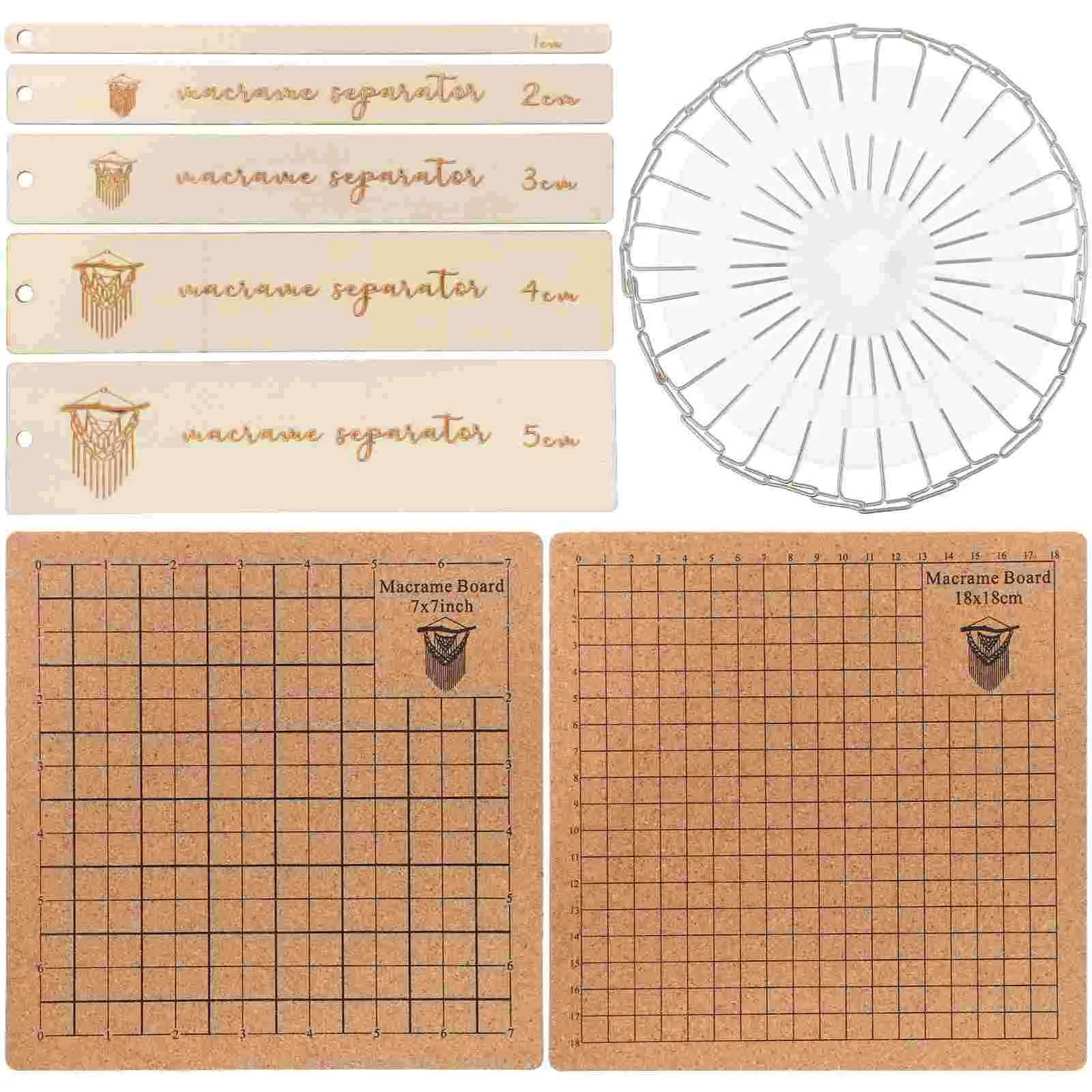 1 Set Braiding Board Knotting Macrame Board Handmade Macrame Work Making Tools with Pins and Rulers 
1 Set Braiding Board Knotting Macrame Board Handmade Macrame Work Making Tools with Pins and Rulers