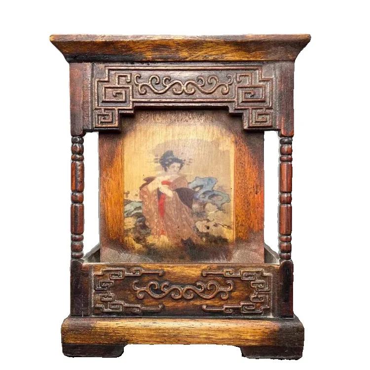 LAOJUNLU Antique Collection Yellow Pear Wood Four Beauties Pen Holder Ornaments Antique Study Office Craft Supplies Chinese
LAOJUNLU Antique Collection Yellow Pear Wood Four Beauties Pen Holder Ornaments Antique Study Office Craft Supplies Chinese