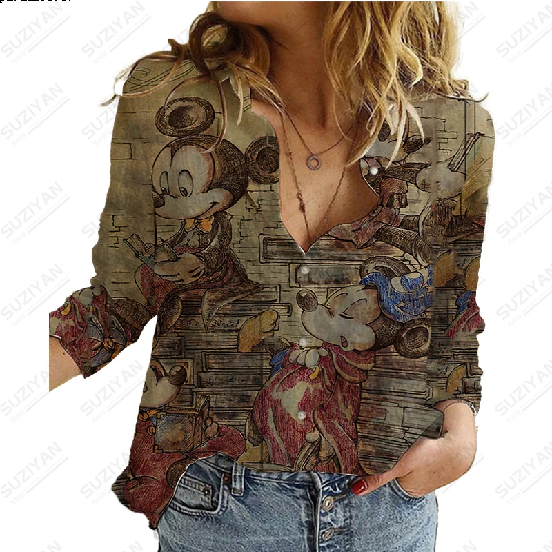 New Hot Selling Women's Disney Short Sleeve Shirt Casual Loose Women's Button Cardigan Elegant Printed Women's Breathable Top
New Hot Selling Women's Disney Short Sleeve Shirt Casual Loose Women's Button Cardigan Elegant Printed Women's Breathable Top