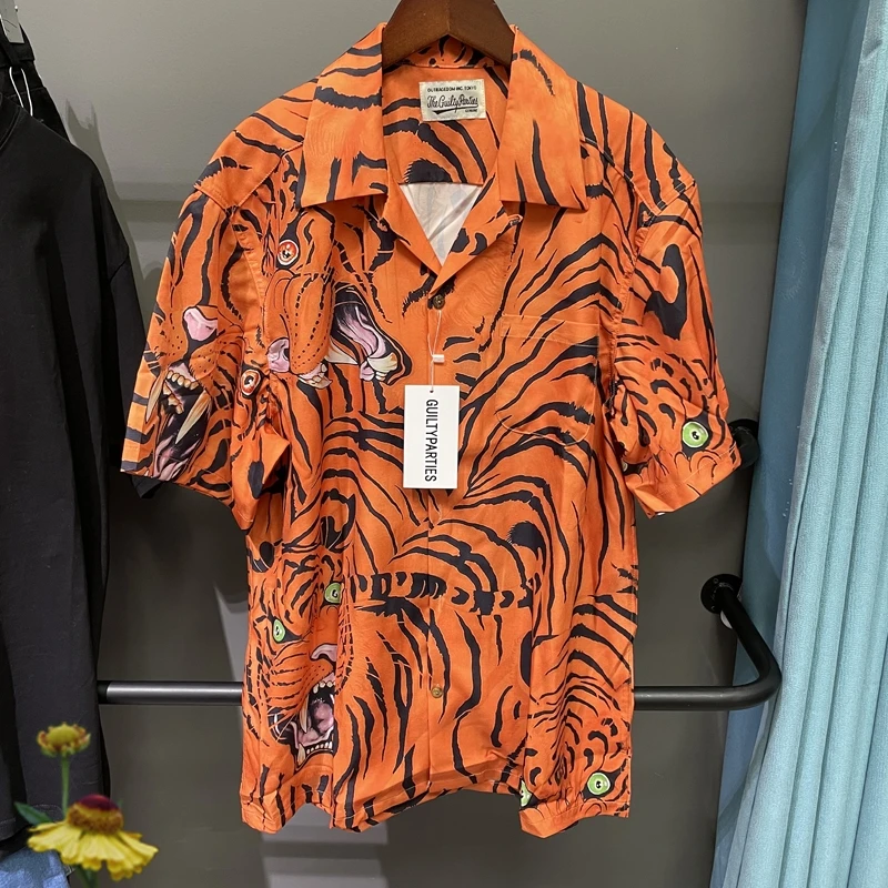 Orange Wacko Maria T Shirt Fashion Tiger Printed T-shirt Wacko Maria Top Quality Men Clothing
Orange Wacko Maria T Shirt Fashion Tiger Printed T-shirt Wacko Maria Top Quality Men Clothing