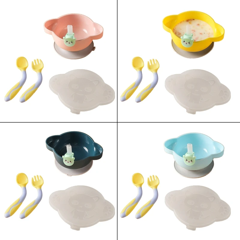 Baby Dinner Plate Sucker Bowl with Straw Spoon Fork Set Anti Slip Suction Dishes Training Feeding Tableware for Toddler
Baby Dinner Plate Sucker Bowl with Straw Spoon Fork Set Anti Slip Suction Dishes Training Feeding Tableware for Toddler