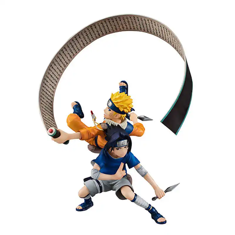 

Аниме-фигурка Наруто GK GEM Uzumaki Naruto Uchiha Sasuke Figma модель Battle Ver. Экшн-фигурка 19 см Φ коллекционная игрушка