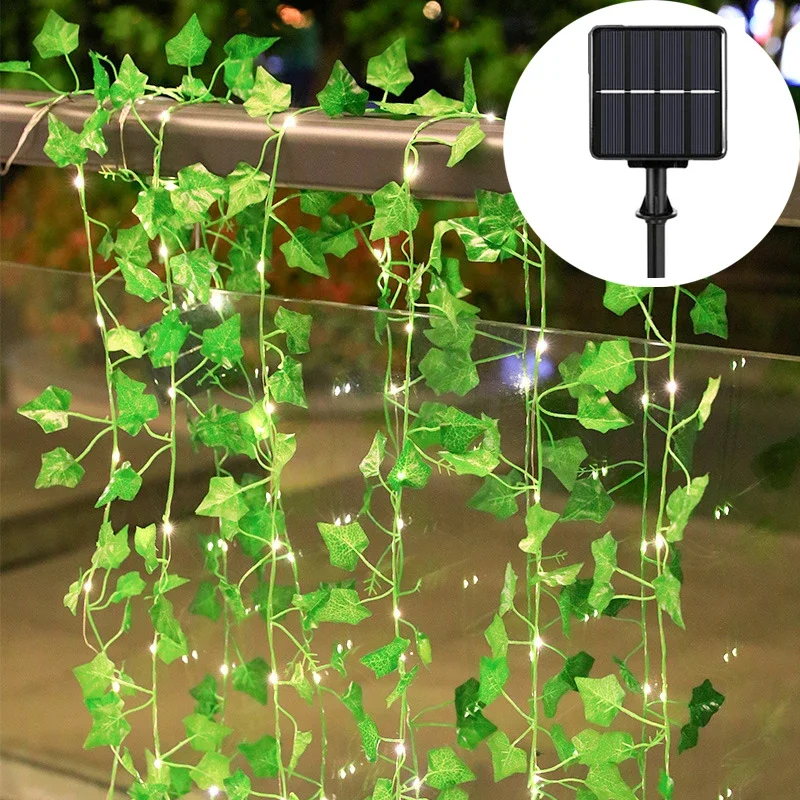 Solar Vine Curtain Lights Outdoor Waterproof Resistant Ivy Light LED Artificial Rattan Green Plant Decor Maple Leaf Garland Lamp
Solar Vine Curtain Lights Outdoor Waterproof Resistant Ivy Light LED Artificial Rattan Green Plant Decor Maple Leaf Garland Lamp