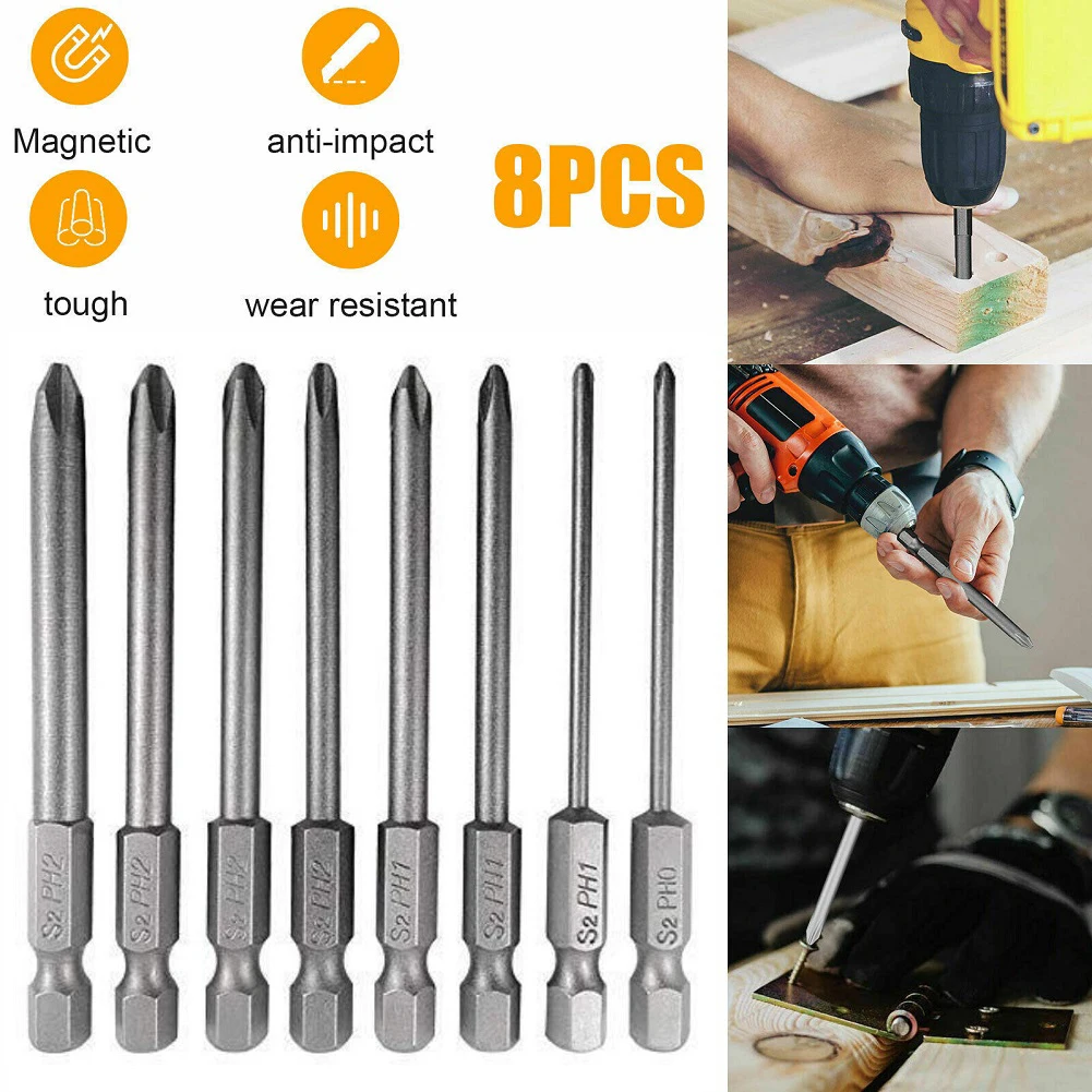 75mm Cross Screwdriver Bits Set Electric Screwdriver 1/4 Inch Magnetic Hex Screw Driver Bits Hand Tools PH0/ PH1 /PH2
75mm Cross Screwdriver Bits Set Electric Screwdriver 1/4 Inch Magnetic Hex Screw Driver Bits Hand Tools PH0/ PH1 /PH2