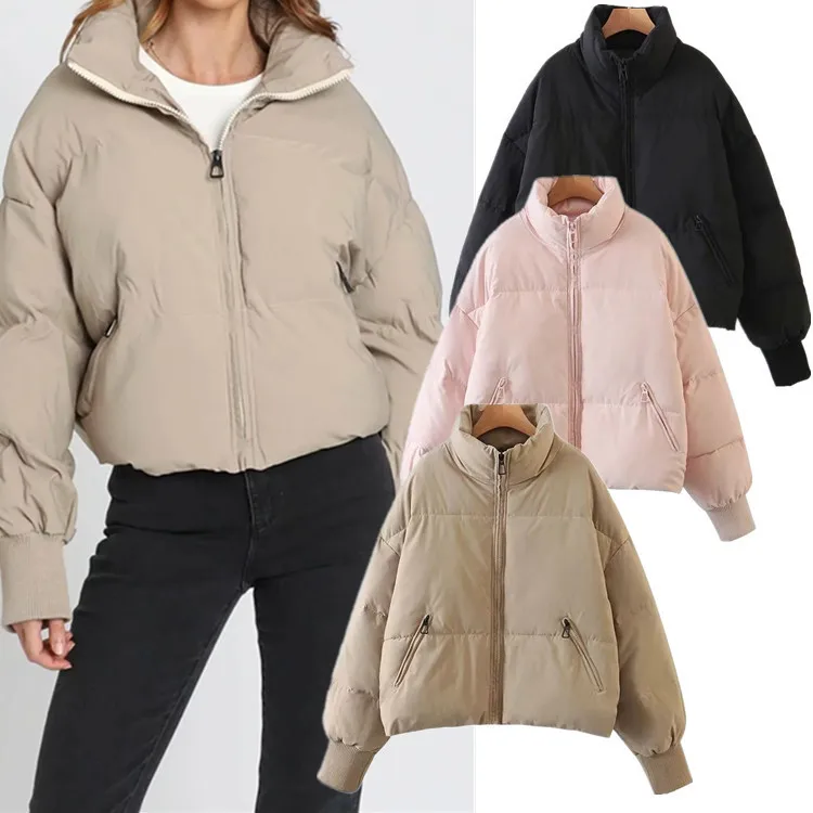 Cotton padded women's loose fitting, slimming and warm bread jacket short and lazy style down cotton jacket in winter
Cotton padded women's loose fitting, slimming and warm bread jacket short and lazy style down cotton jacket in winter