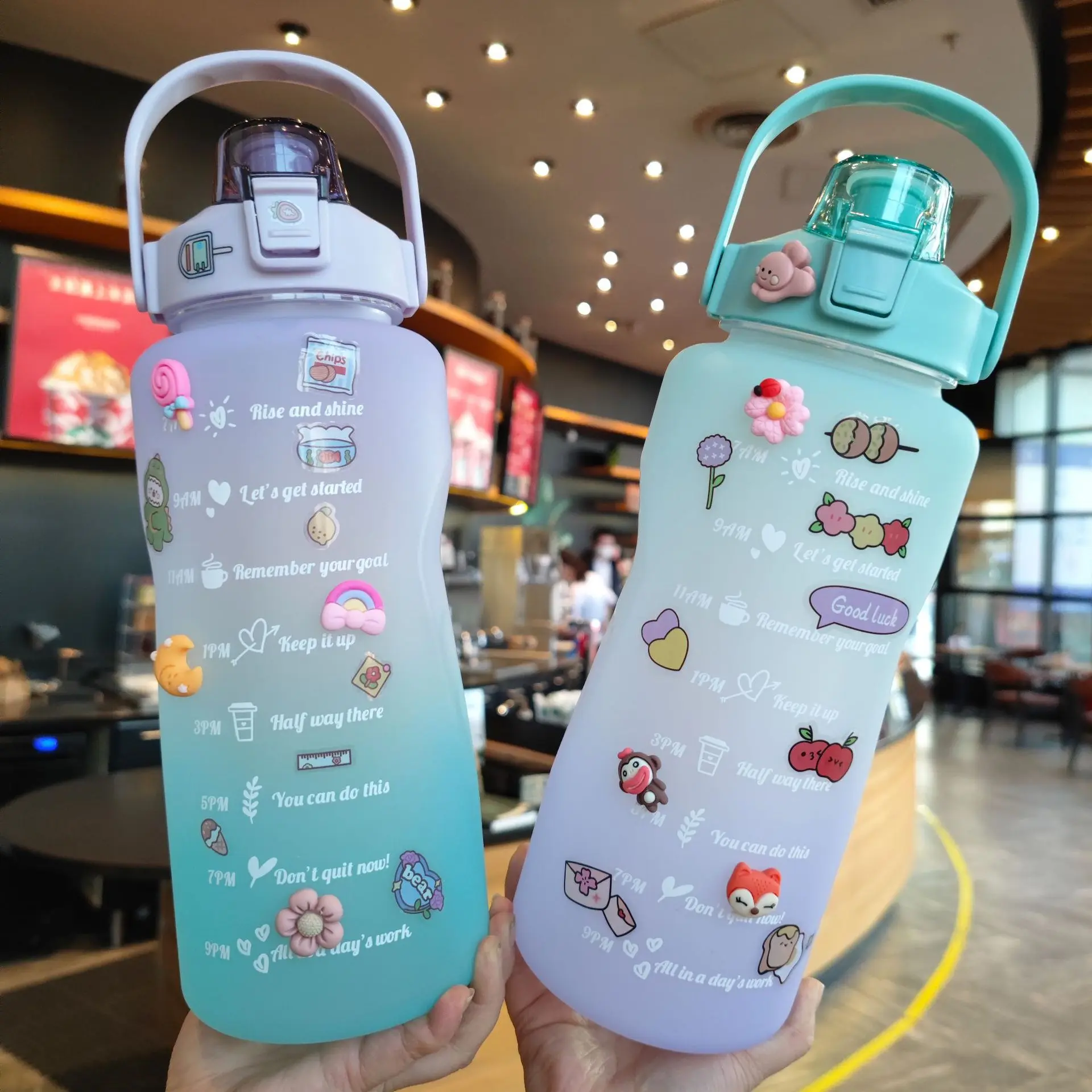 Stickers Water Bottle with Straw 2000ml Cute Portable Scale Bottle for Water Outdoor Travel Kettle for Adult Student Drink Jugs
Stickers Water Bottle with Straw 2000ml Cute Portable Scale Bottle for Water Outdoor Travel Kettle for Adult Student Drink Jugs