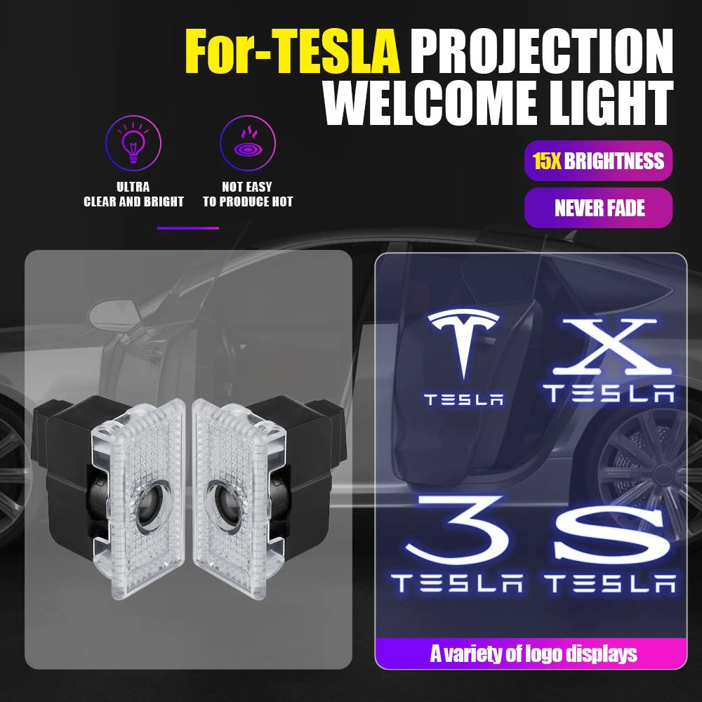 2PCS Car Door Projector Decor Lamp LED Welcome Lights for Tesla MODEL S 2015-2016 MODEL X 2016 Auto Decoration Accessories
2PCS Car Door Projector Decor Lamp LED Welcome Lights for Tesla MODEL S 2015-2016 MODEL X 2016 Auto Decoration Accessories
