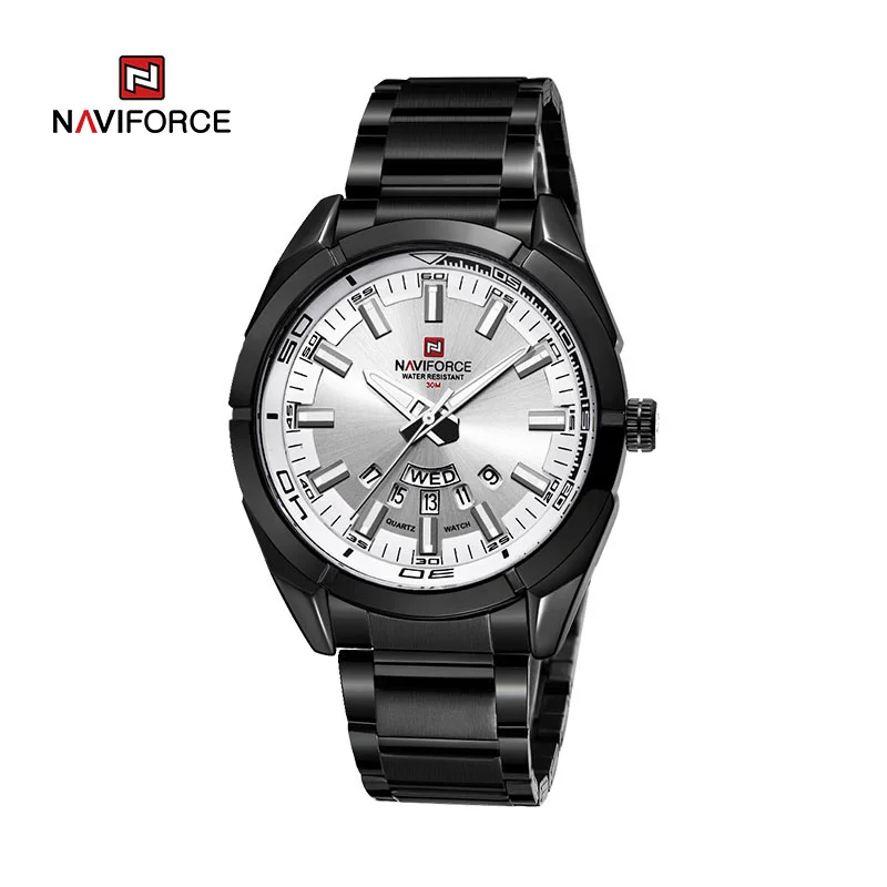NAVIFORCE Classic Casual Watch for Men Stainless Steel Male Watches Quartz Date Display Sport Waterproof Clock Relogio Masculino
NAVIFORCE Classic Casual Watch for Men Stainless Steel Male Watches Quartz Date Display Sport Waterproof Clock Relogio Masculino