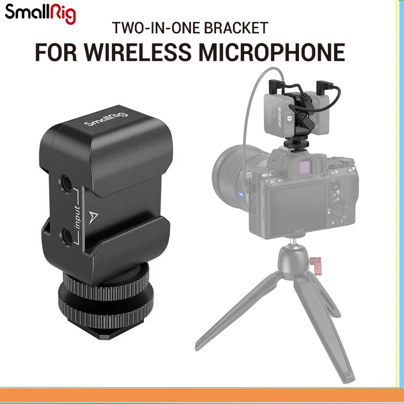 Кронштейн SmallRig два в одном для беспроводного микрофона, совместимый с Rode Wireless GO и Saramonic Blink 500, крепление для холодного башмака GO
Кронштейн SmallRig два в одном для беспроводного микрофона, совместимый с Rode Wireless GO и Saramonic Blink 500, крепление для холодного башмака GO