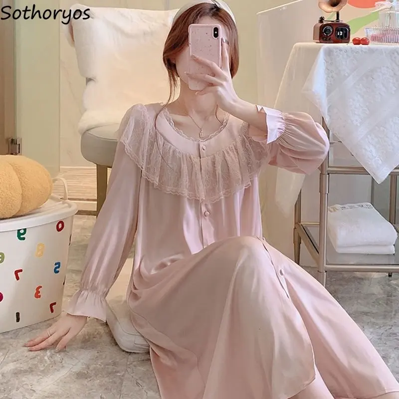 Simple Smooth Sleepshirts Women New Spring Long-Sleeve Ruffles Designed Sweet Gentle Sleepwear O-neck Thin Soft Ins Chic Fashion
Simple Smooth Sleepshirts Women New Spring Long-Sleeve Ruffles Designed Sweet Gentle Sleepwear O-neck Thin Soft Ins Chic Fashion
