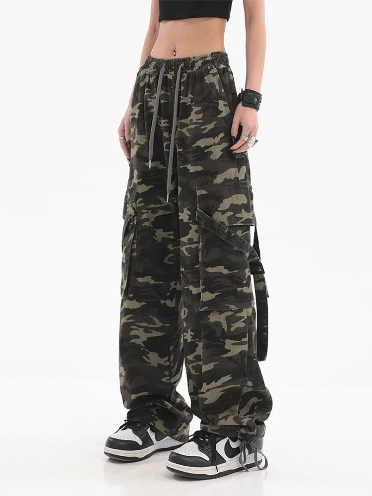 Streetwear Camouflage Pants High Waist Alt Cargo Hip Hop ArmyGreen Straight Harem Denim Trousers Sweatpants Joggers for Women
Streetwear Camouflage Pants High Waist Alt Cargo Hip Hop ArmyGreen Straight Harem Denim Trousers Sweatpants Joggers for Women