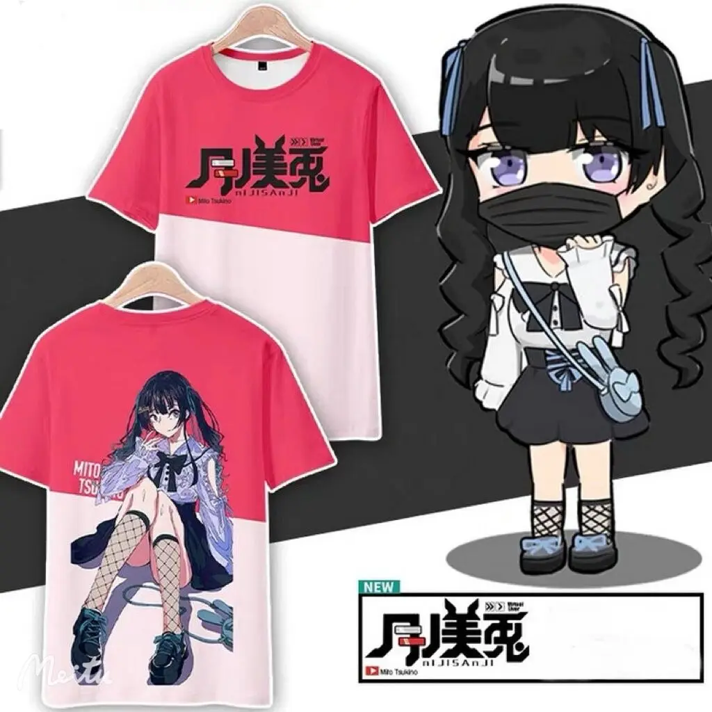 Футболка VTuber Tsukino Mito с 3D принтом, летняя модная футболка с круглым вырезом и коротким рукавом, популярная японская уличная одежда
Футболка VTuber Tsukino Mito с 3D принтом, летняя модная футболка с круглым вырезом и коротким рукавом, популярная японская уличная одежда