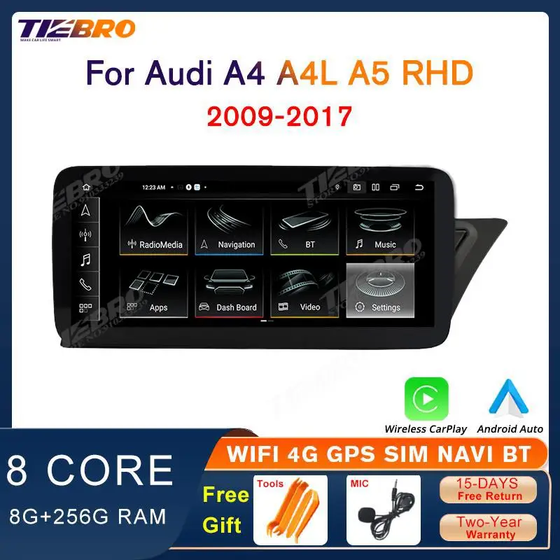 Мультимедийный плеер TIEBRO, 10,25 дюйма, Android 12,0, для Audi A4 A4L A5 RHD 2009-2017, автомагнитола с сенсорным экраном, GPS, Bluetooth
Мультимедийный плеер TIEBRO, 10,25 дюйма, Android 12,0, для Audi A4 A4L A5 RHD 2009-2017, автомагнитола с сенсорным экраном, GPS, Bluetooth