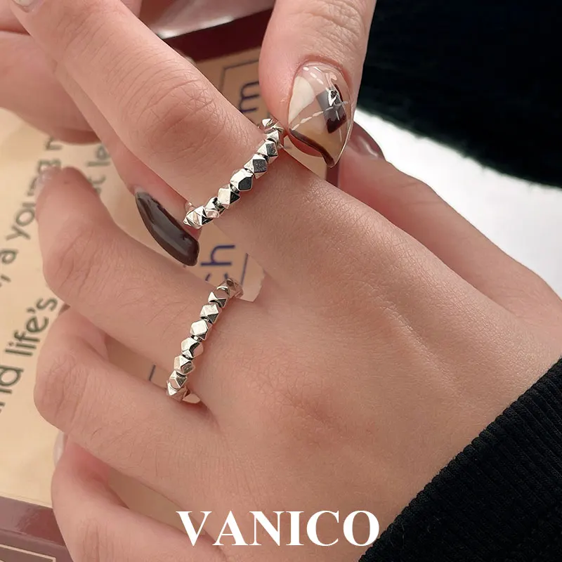 Y2K Style Beaded Open Ring Solid 925 Sterling Silver Classical Simple Plain Irregular beads Stackable Adjustable Rings for Women
Y2K Style Beaded Open Ring Solid 925 Sterling Silver Classical Simple Plain Irregular beads Stackable Adjustable Rings for Women