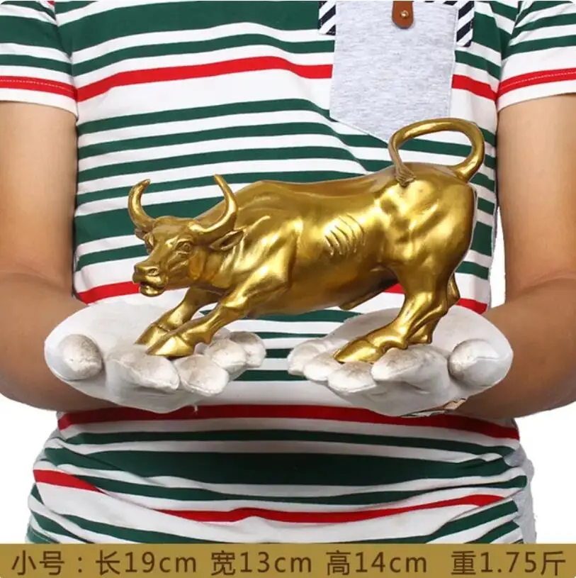 8inch ( Length ) Big Wall Street Bronze Fierce Bull OX Statue-Brass/ 
8inch ( Length ) Big Wall Street Bronze Fierce Bull OX Statue-Brass/