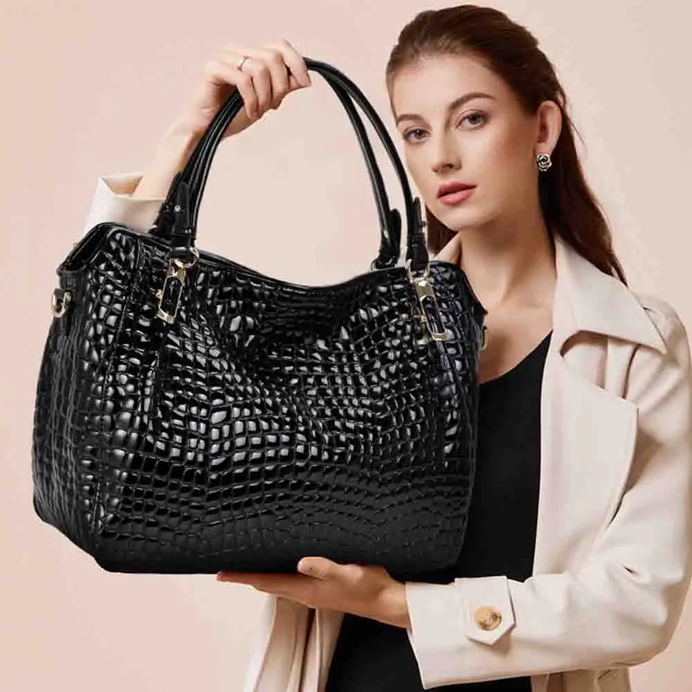 Motingsome Luxury Cowhide Leather Bag Women Concave-convex Crocodile Print Ladies Elegant Large Shopper Tote Big Handbag 2023
Motingsome Luxury Cowhide Leather Bag Women Concave-convex Crocodile Print Ladies Elegant Large Shopper Tote Big Handbag 2023