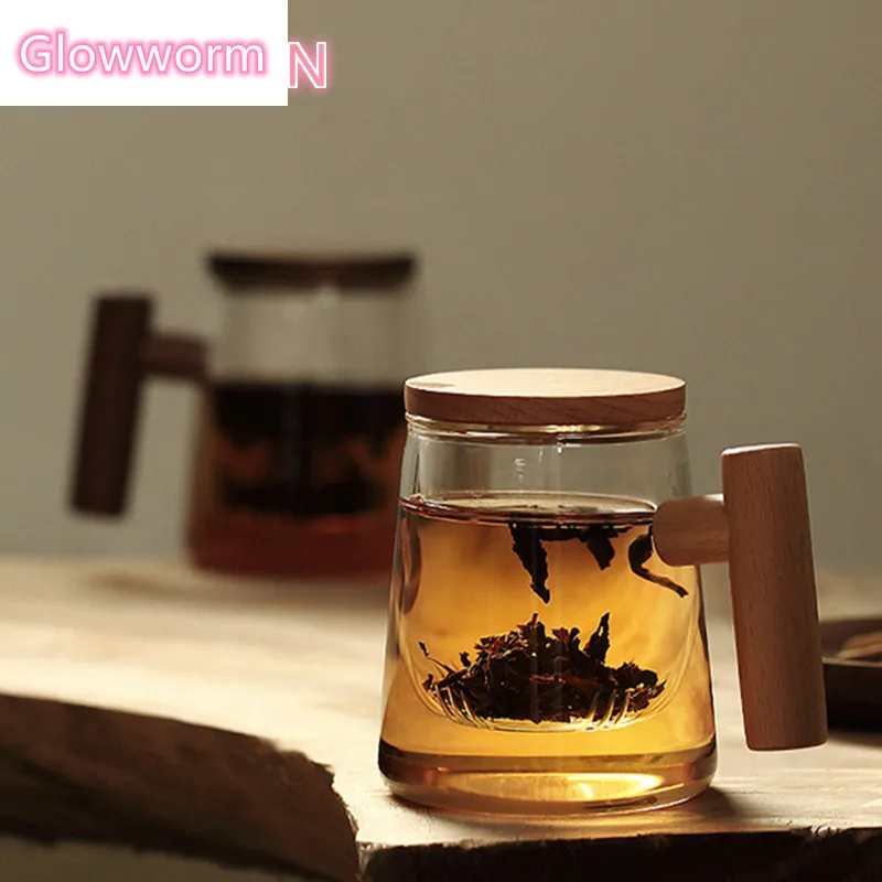 300ML Creative Borosilicate Glass Infusion Of Mugs Transparent Tea Cup With Filter Wooden Lid Cover Beech Handle For Water Milk
300ML Creative Borosilicate Glass Infusion Of Mugs Transparent Tea Cup With Filter Wooden Lid Cover Beech Handle For Water Milk