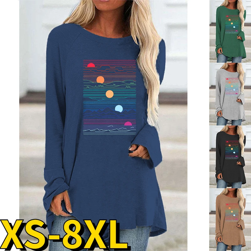 Женская футболка с длинным рукавом, Повседневная Элегантная футболка с круглым вырезом и абстрактным принтом, Осень-зима 2022
Женская футболка с длинным рукавом, Повседневная Элегантная футболка с круглым вырезом и абстрактным принтом, Осень-зима 2022