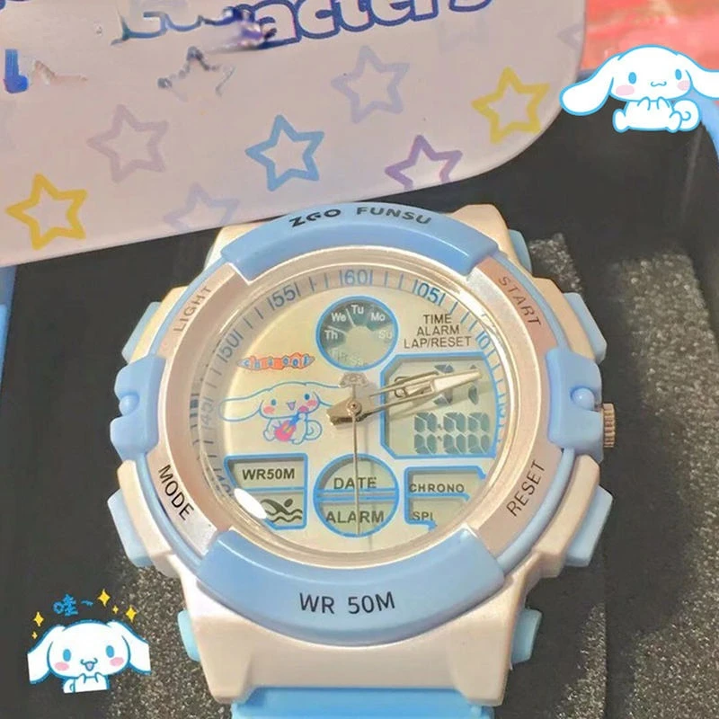 Sanrioed Kawaii аниме мультфильм серия Cinnamoroll Новая мода Милая Девушка Электронные водонепроницаемые часы подарок на день рождения пары
Sanrioed Kawaii аниме мультфильм серия Cinnamoroll Новая мода Милая Девушка Электронные водонепроницаемые часы подарок на день рождения пары