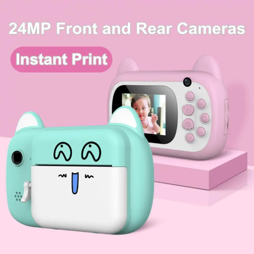 1080p Hd Selfie Camera Double Lens New Children Thermal Printing Camera Thermal Printing Instant Print Camera Video Kids Toys
1080p Hd Selfie Camera Double Lens New Children Thermal Printing Camera Thermal Printing Instant Print Camera Video Kids Toys