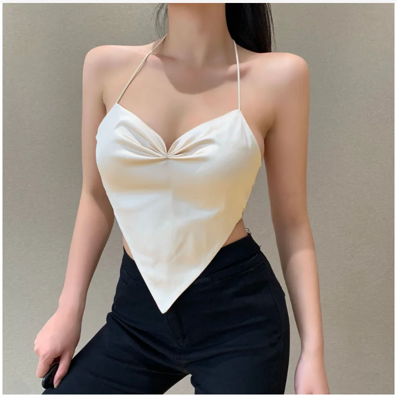 White Halter Top Women Cami Backless Lace Up Sexy Summer Crop Tops Sleeveless Camisole Female Fashion Party Club Streetwear
White Halter Top Women Cami Backless Lace Up Sexy Summer Crop Tops Sleeveless Camisole Female Fashion Party Club Streetwear