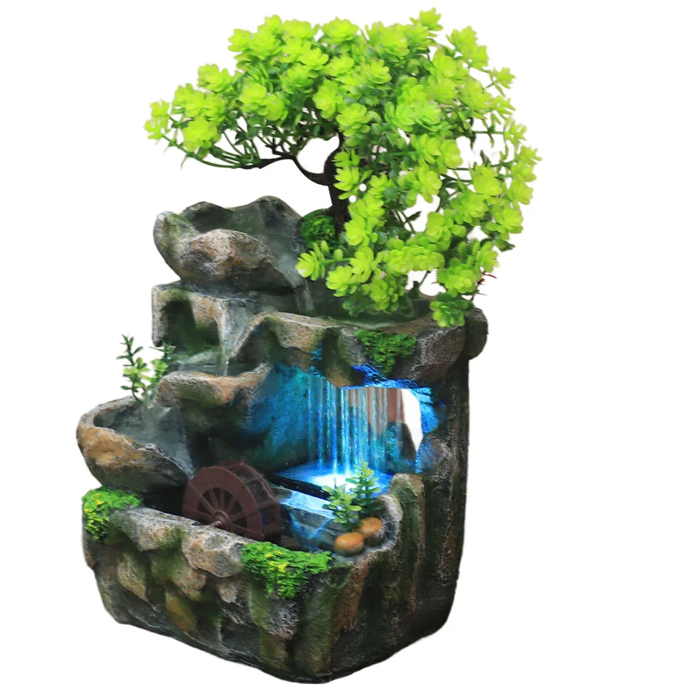 Indoor Water Feature Resin Water Fountain Decor Resin Desktop Mini Fountain(US Plug)
Indoor Water Feature Resin Water Fountain Decor Resin Desktop Mini Fountain(US Plug)