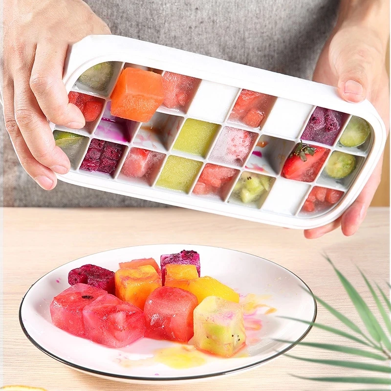 Ice Cube Tray Mold Home Ice Box With Lid Fast Freezer Silicone Refrigerator 24 Grid Ice Making Mold for Cocktail, Whiskey, Soda
Ice Cube Tray Mold Home Ice Box With Lid Fast Freezer Silicone Refrigerator 24 Grid Ice Making Mold for Cocktail, Whiskey, Soda