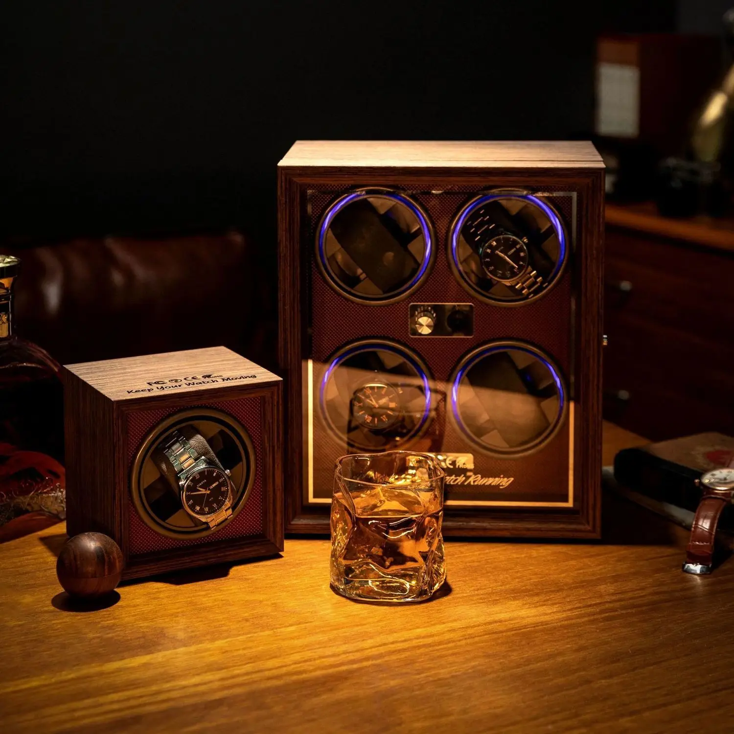 Black Walnut Wood Vertical Automatic Mechanical Watch Shaker Electric Watch Box 3 Gears Adjustable 
Black Walnut Wood Vertical Automatic Mechanical Watch Shaker Electric Watch Box 3 Gears Adjustable