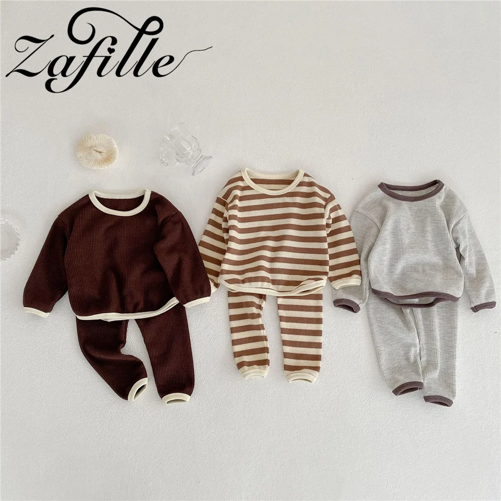 ZAFILLE Waffle Boys Clothes Set Casual Top Pants Spring Autumn Kids Newborns Girls Clothing Korean Style Toddler Baby Sleepwear
ZAFILLE Waffle Boys Clothes Set Casual Top Pants Spring Autumn Kids Newborns Girls Clothing Korean Style Toddler Baby Sleepwear